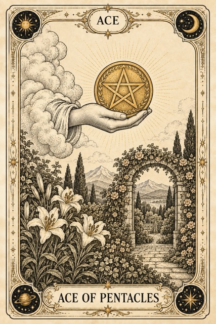 หนึ่งเหรียญ — Ace of Pentacles