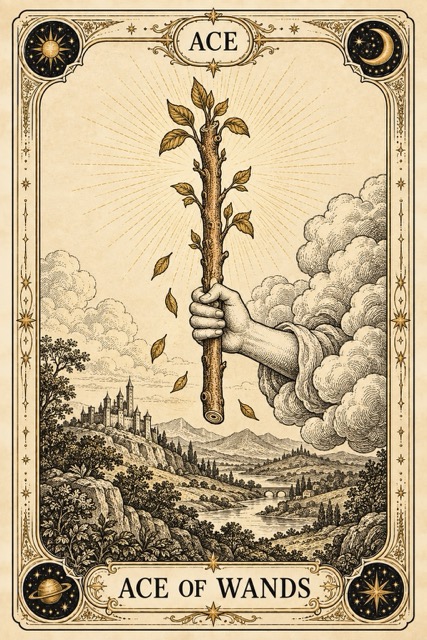 หนึ่งไม้เท้า — Ace of Wands