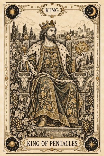 ราชาเหรียญ — King of Pentacles
