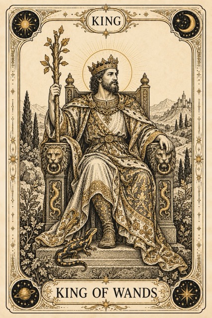 ราชาไม้เท้า — King of Wands