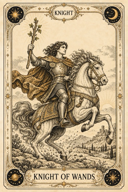 อัศวินไม้เท้า — Knight of Wands