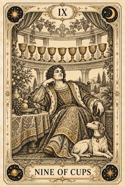 เก้าถ้วย — Nine of Cups