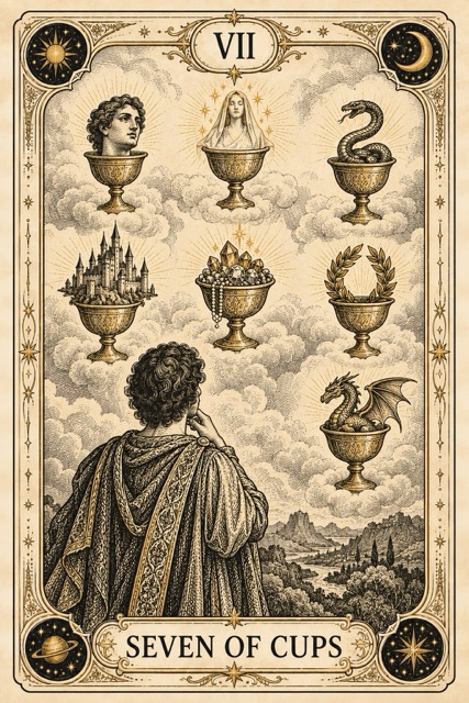เจ็ดถ้วย — Seven of Cups