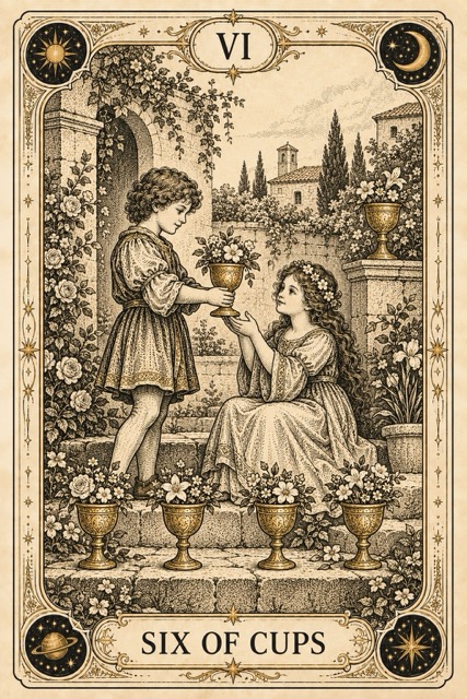 หกถ้วย — Six of Cups