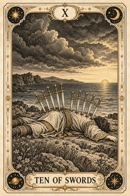 สิบดาบ — Ten of Swords