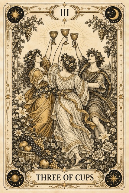 สามถ้วย — Three of Cups
